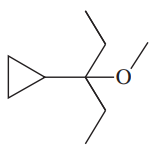 Chemical structure of an ether, illustrating the connectivity of atoms in the Williamson Ether Synthesis process.