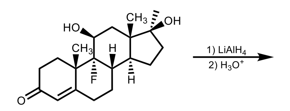 fluoxymesterone reduction with LiAlH4