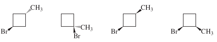 Structural representations of molecules with bromine and methyl groups, questioning their optical activity.