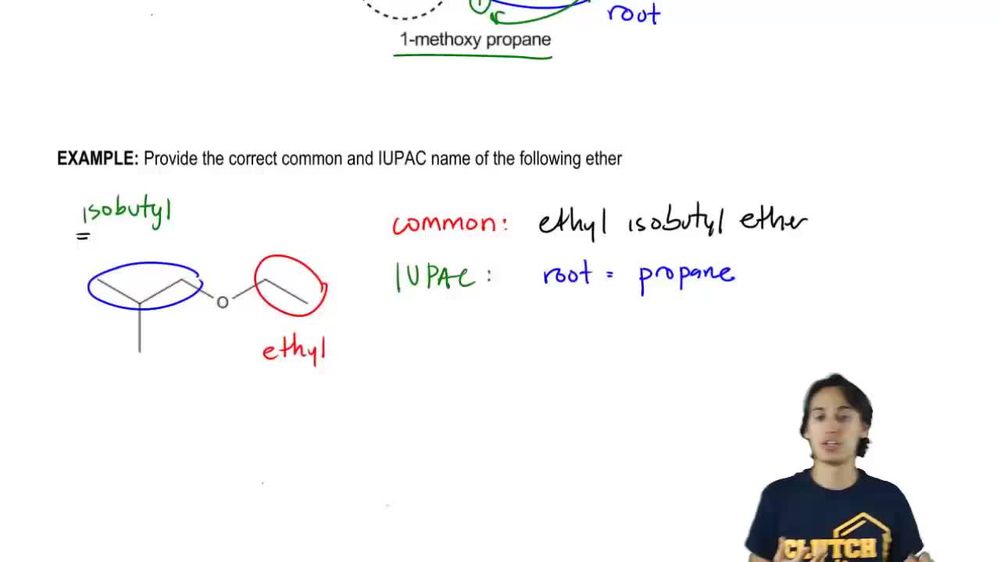 Provide the correct IUPAC name of the following ether.