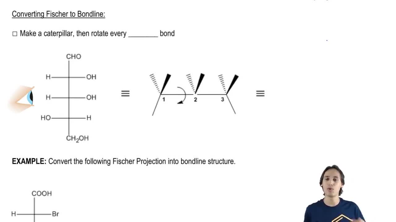 How to convert Fischer projections into bondline structures