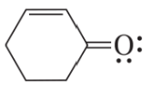Hexagonal ring structure with a double bond and an oxygen atom, illustrating resonance contributors and hybridization.