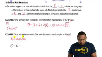 The 18 and 16 Electron Rule Example 2