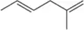 Chemical structure diagram illustrating a molecular formula for calculating degrees of unsaturation.