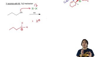Using HX acids via SN2 reaction.