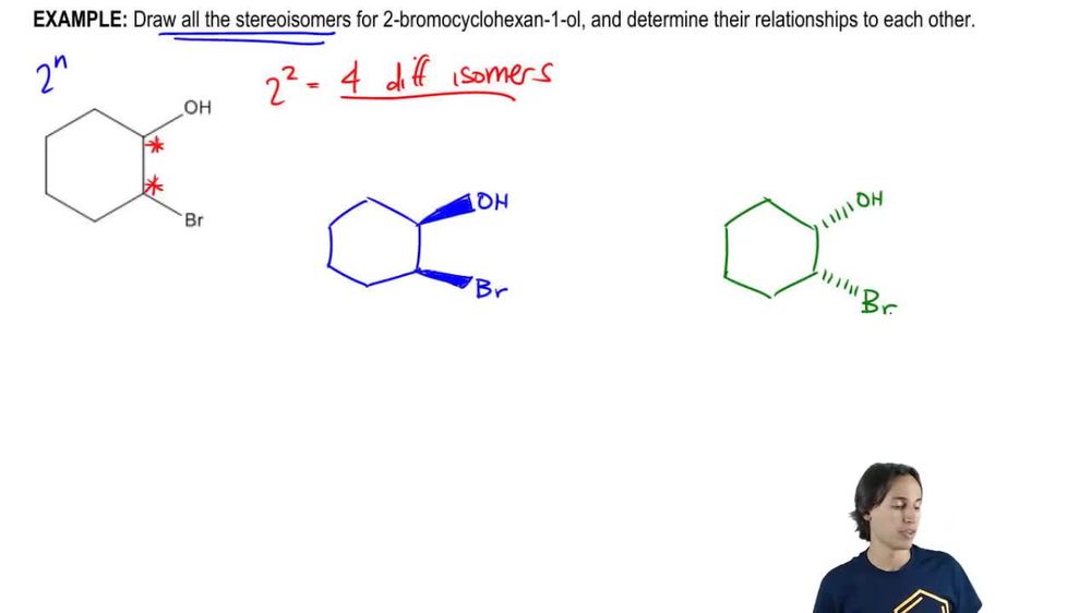 Draw stereoisomers and determine relationship