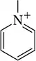 Chemical structure of a positively charged nitrogen atom attached to a benzene ring, illustrating aromaticity concepts.