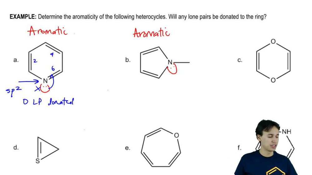 Determine heterocycle aromaticity