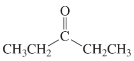 Aldol addition product structure showing a carbonyl carbon bonded to two alkyl groups and an oxygen atom.