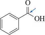 Chemical structure of a phenol with a hydroxyl group and a carbonyl group, indicating oxidation states for specific atoms.