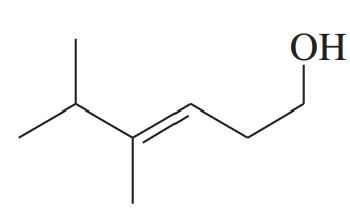 Structural formula of an alcohol showing an -OH group, indicating its classification as primary, secondary, or tertiary.