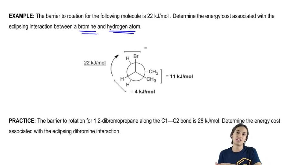 Determining energy cost of eclipsed interaction