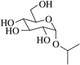 Chemical structure of a molecule with hydroxyl groups, indicating potential classifications of solubility.