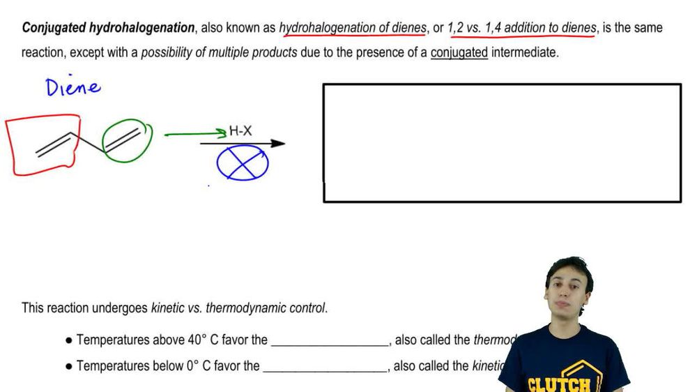 Conjugated Hydrohalogenation - General Mechanism