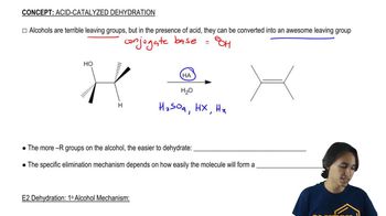 General features of acid-catalyzed dehydration.