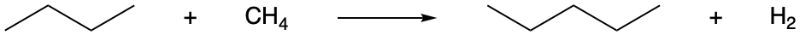 Chemical reaction diagram showing reactants and products for enthalpy calculation.