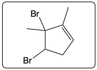 Alternative product structure with bromine atoms on the diene.