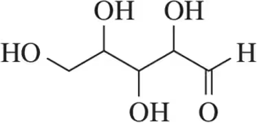 Chemical structure of a molecule with multiple hydroxyl groups, illustrating stereocenters and potential stereoisomers.