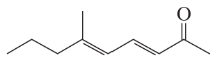 Chemical structure of a compound involved in the Heck reaction, featuring carbon chains and a carbonyl group.