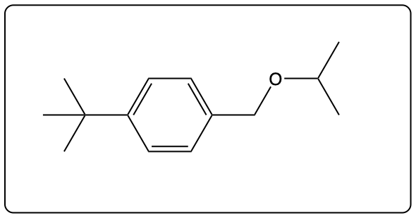 Chemical structure of a product from the reaction sequence.