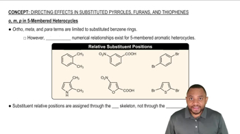 Directing Effects in Substituted Pyrroles, Furans, and Thiophenes Concept 1