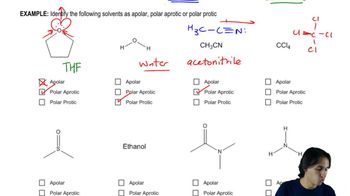Identification of polarity in solvents