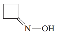 Chemical structure showing a carbonyl compound with an amine derivative, specifically an oxime functional group.