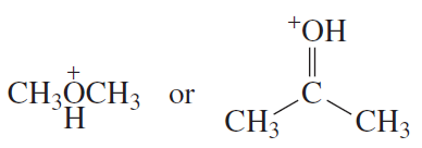 Chemical structures comparing two compounds, highlighting their acidity with a hydroxyl group and positive charge.