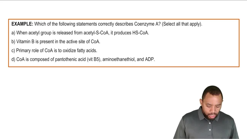 Coenzyme A Example 5