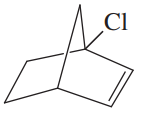 Three-dimensional representation of a chiral compound with a chlorine atom, illustrating molecular structure and asymmetry.