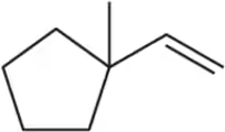 Chemical structure of an alkene with a pentagon and a double bond, illustrating a reaction mechanism.