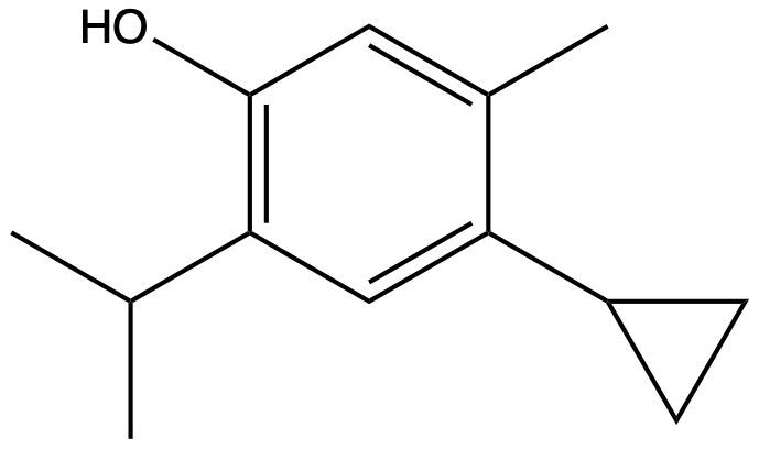 Chemical structure of a compound for chirality assessment in organic chemistry.