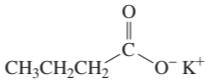 Chemical structure showing a carbon atom bonded to an oxygen atom with a negative charge and a potassium ion.