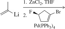 Chemical reaction scheme illustrating the Negishi coupling with lithium, zinc chloride, and palladium catalysts.