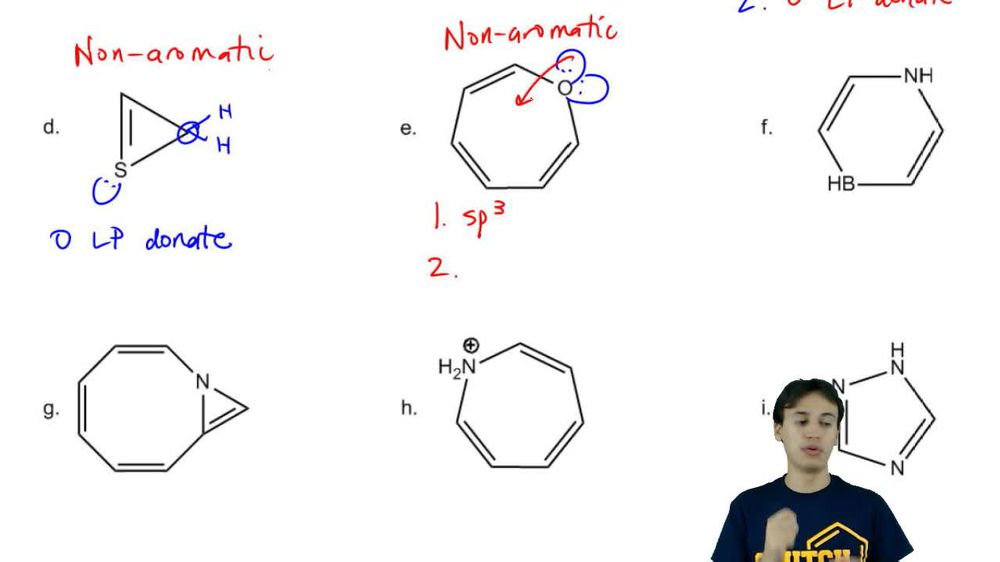 Determine heterocycle aromaticity