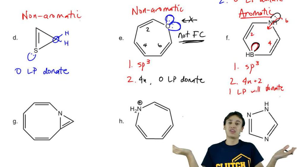 Determine heterocycle aromaticity