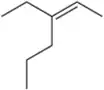 Structural representation of alkenes for predicting products of anti-Markovnikov addition of HBr with H2O2.