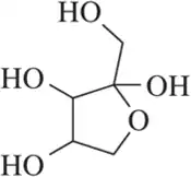 Chemical structure of a molecule with multiple hydroxyl groups, illustrating potential stereoisomer configurations.
