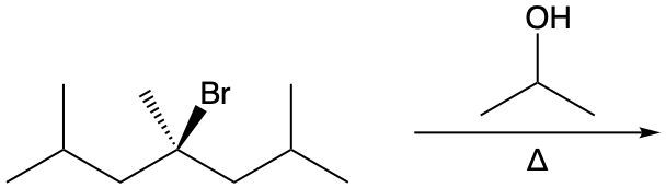 Chemical structure showing a bromine atom in a substitution reaction context.