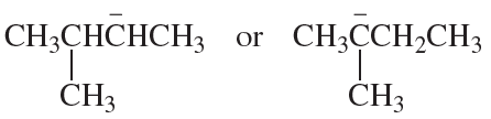 Comparison of two alkene structures with labels indicating which species is more stable.