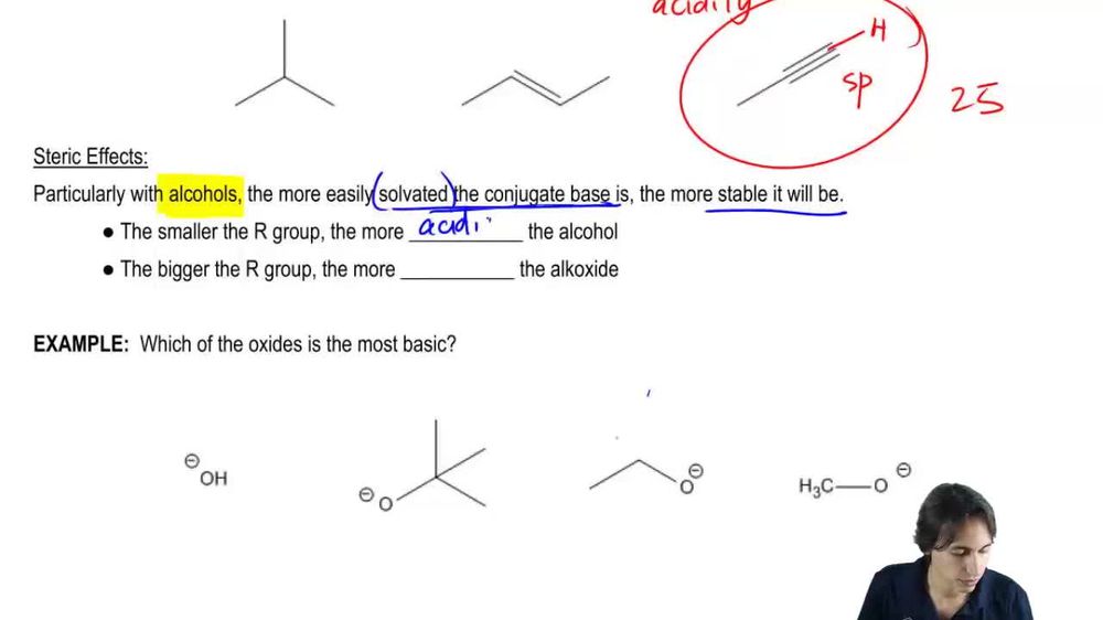 Understanding steric effects.