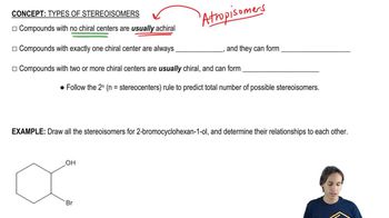 Using chiral centers to predict types of stereoisomers.