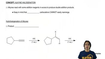 General properties of double addition reactions to alkynes.