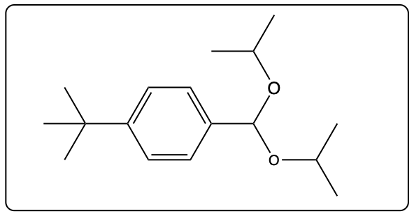 Chemical structure of a final product from the reaction sequence.