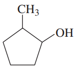 Chemical structure of an alcohol with a hydroxyl group and a methyl group attached to a cyclopentane ring.