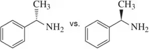 Structural comparison of two isomeric compounds featuring amine and methyl groups, highlighting their different configurations.