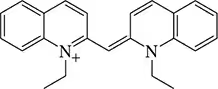 Chemical structure of a conjugated system with two nitrogen atoms, each bonded to a benzene ring and an ethyl group.