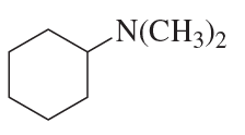Cyclohexanone structure with a dimethylamine group attached, illustrating imine or enamine synthesis.