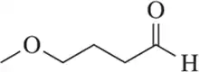 Chemical structure showing two functional groups: an alcohol (-OH) and a carbonyl (C=O) in a linear arrangement.