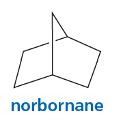 Chemical structure of norbornane, illustrating its formation from cyclopentadiene.